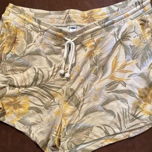 Long Sleeve Hoodie Tropical Short Set